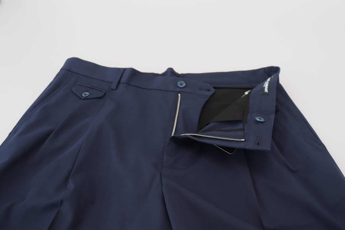Dolce &amp; Gabbana Blue Chinos Cotton Stretch Casual Shorts