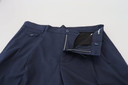 Dolce &amp; Gabbana Blue Chinos Cotton Stretch Casual Shorts