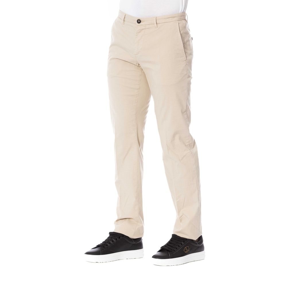 Trussardi Beige Cotton Men Trousers