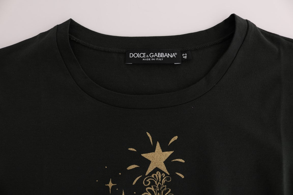 Dolce &amp; Gabbana Green Cotton 2017 Motif T-Shirt