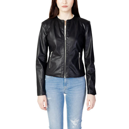 Armani Exchange Black Polyester Jackets &amp; Coats