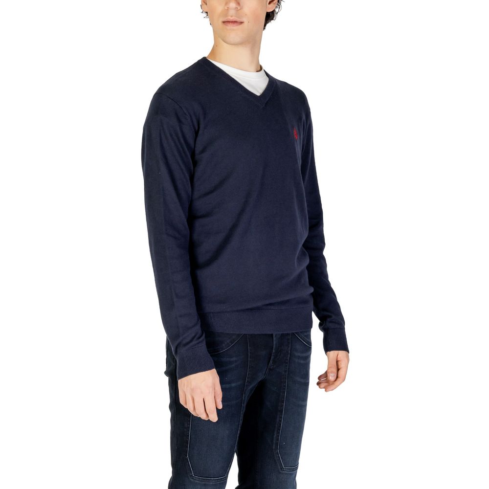 US POLO ASSN. Blue Cotton Cashmere Sweater