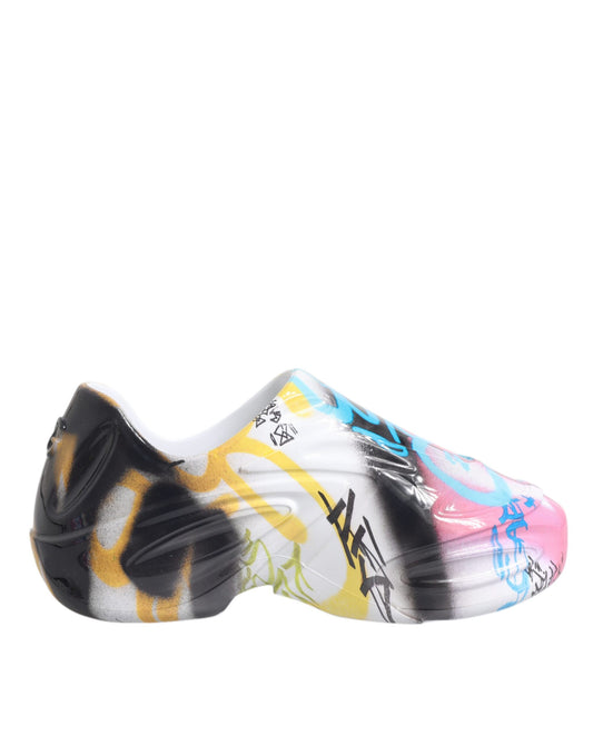 Dolce &amp; Gabbana Multicolor Graffiti Daymaster Sneakers Shoes