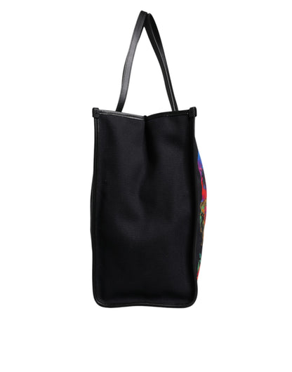 Dolce & Gabbana Multicolor Graphic Printed Top Handle Shopping Tote Bag