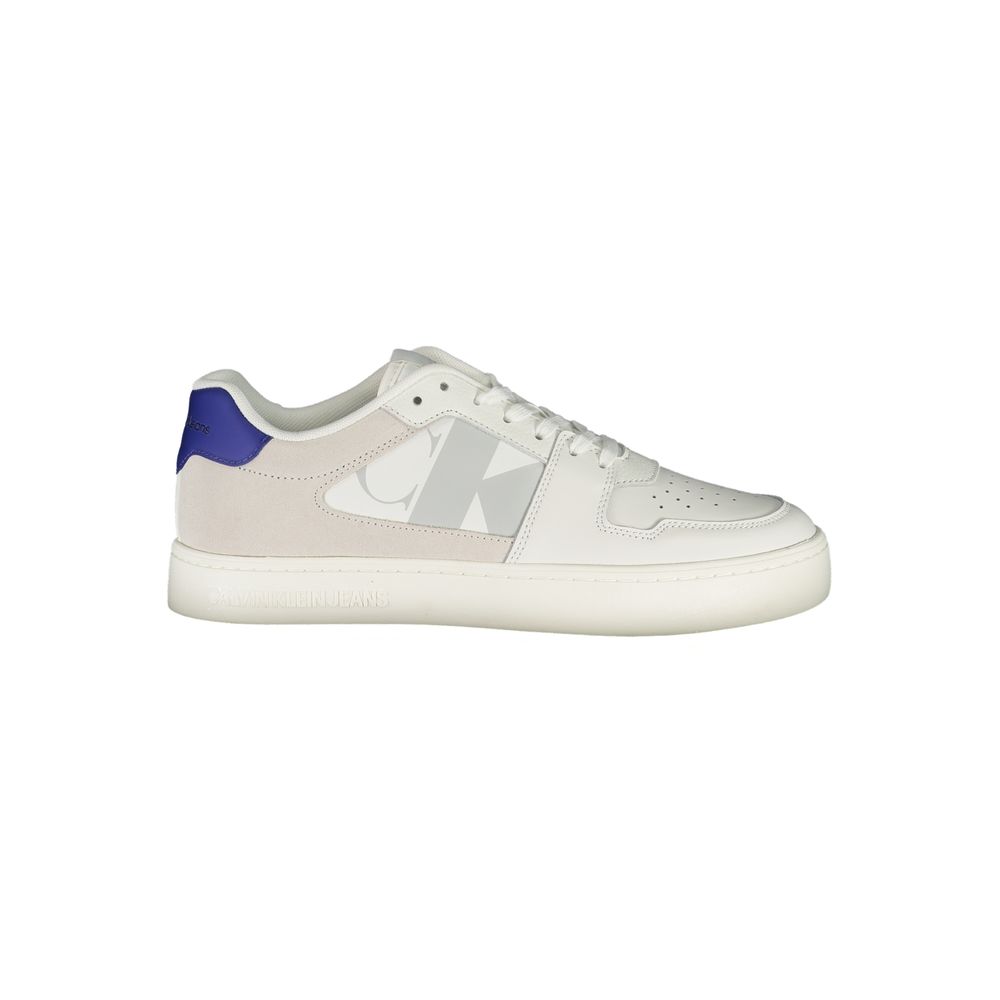 Calvin Klein White Leather Mens Sneakers