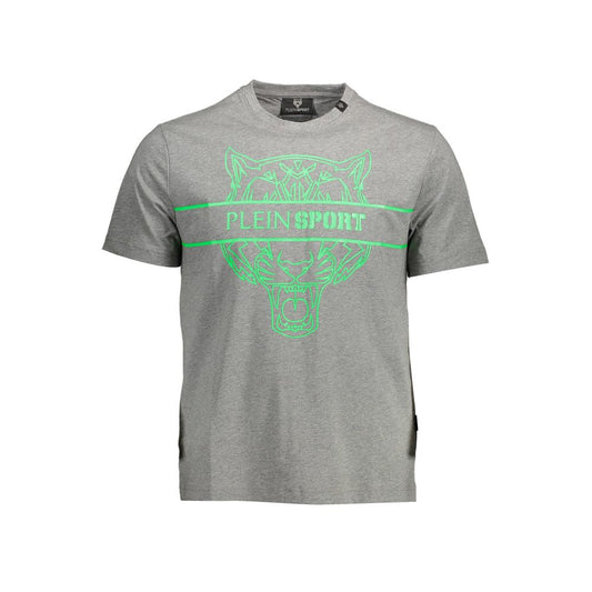 Plein Sport Brown Cotton Men T-Shirt