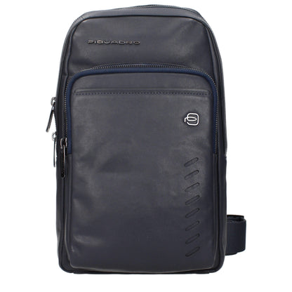 Piquadro Blue Leather Crossbody Bags