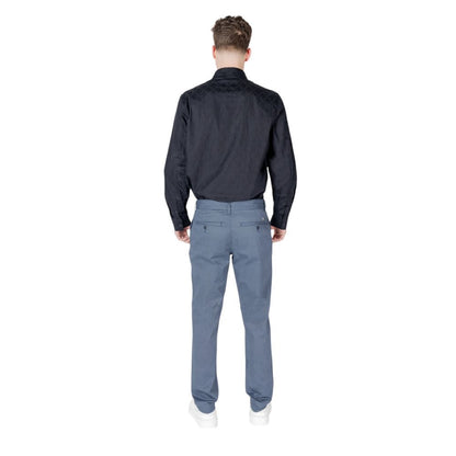 Armani Exchange Blue Cotton Skinny Pant