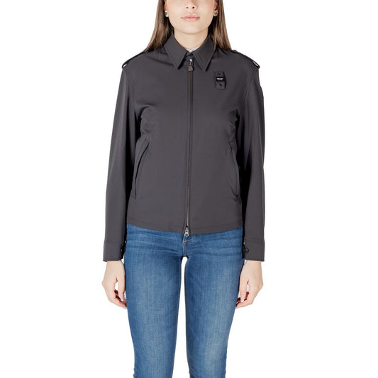Blauer Black Polyamide Jackets &amp; Coats
