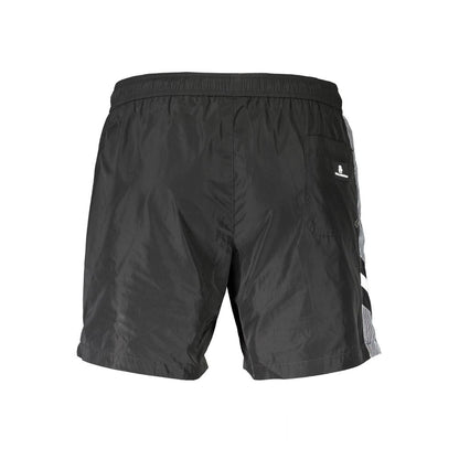 Karl Lagerfeld Nero Polyester Men's Swim Trunk