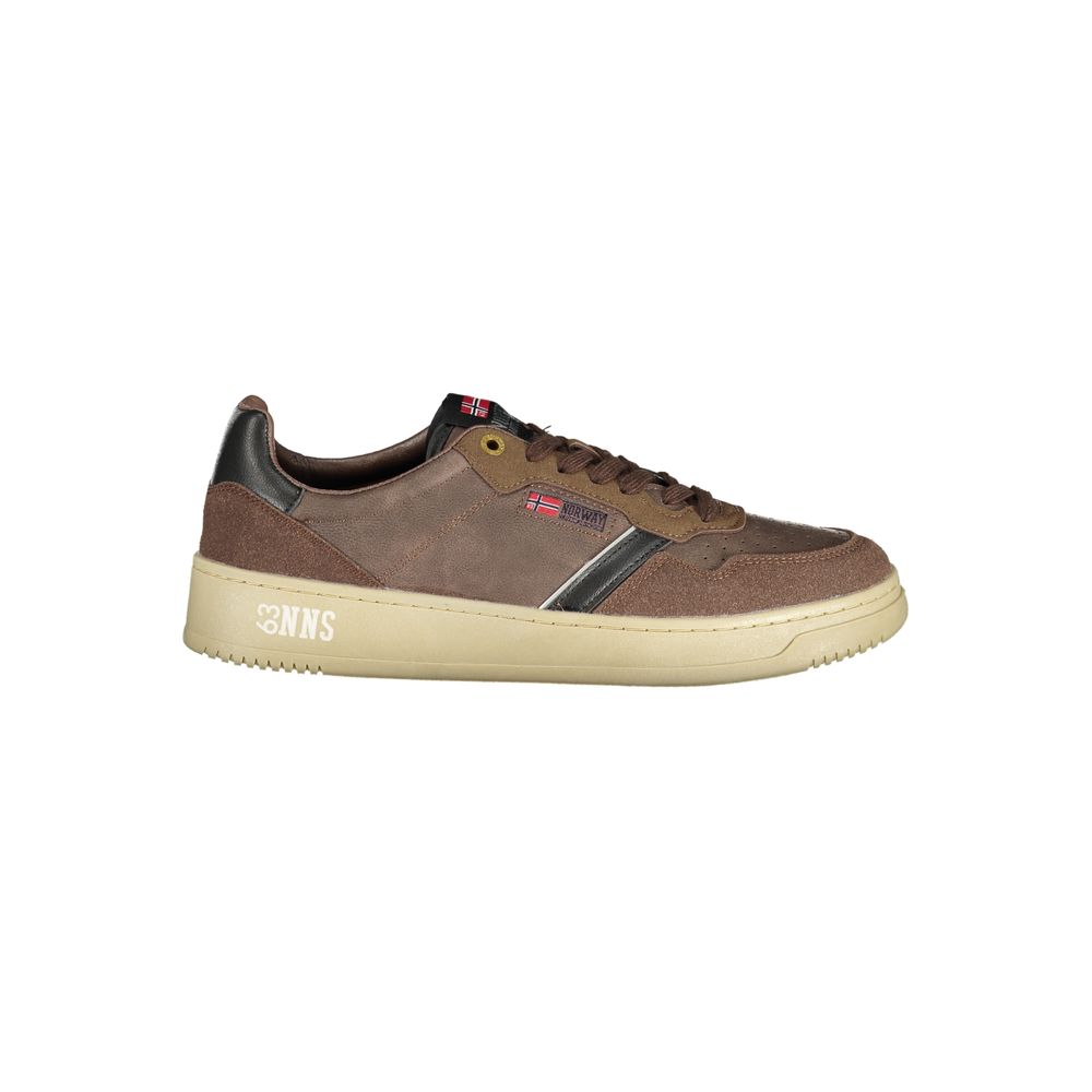 Norway 1963 Brown Polyester Men Sneakers