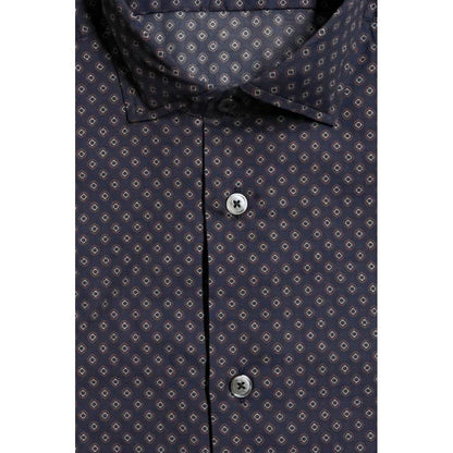 Bagutta Blue Cotton Shirt