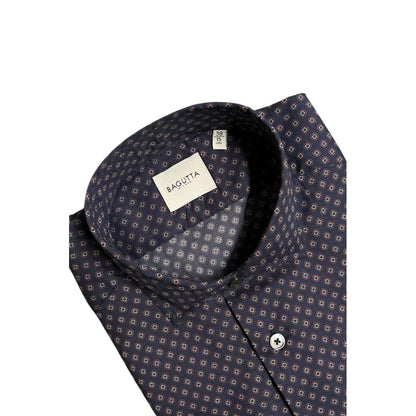Bagutta Blue Cotton Shirt