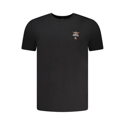 Aeronautica Militare Black Cotton Men's T-Shirt