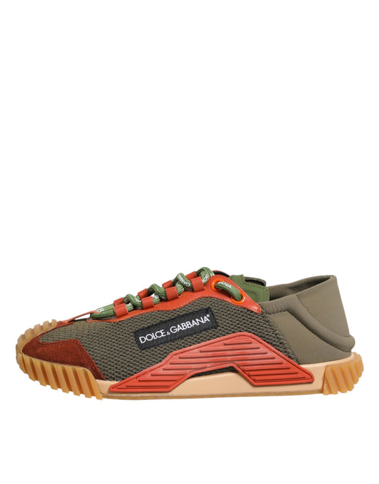 Dolce & Gabbana Multicolor Lace Up Low Top NS1 Sneakers Shoes