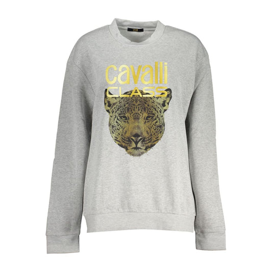 Cavalli Class Grigio Polyester Woman Sweatshirt