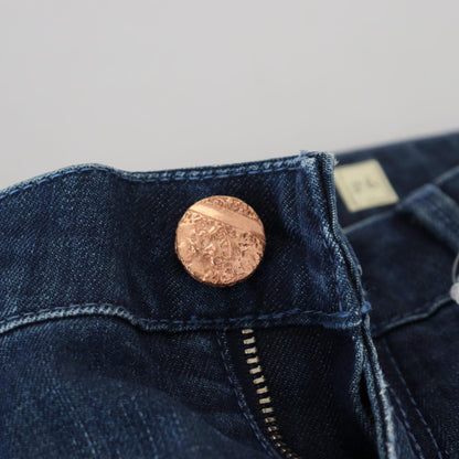 Acht Blue Cotton Slim Fit Women Casual Denim Jeans