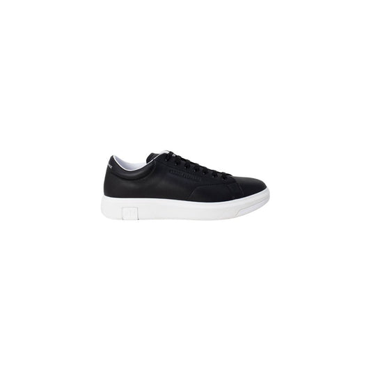 Armani Exchange Black Leather Low Top Sneakers