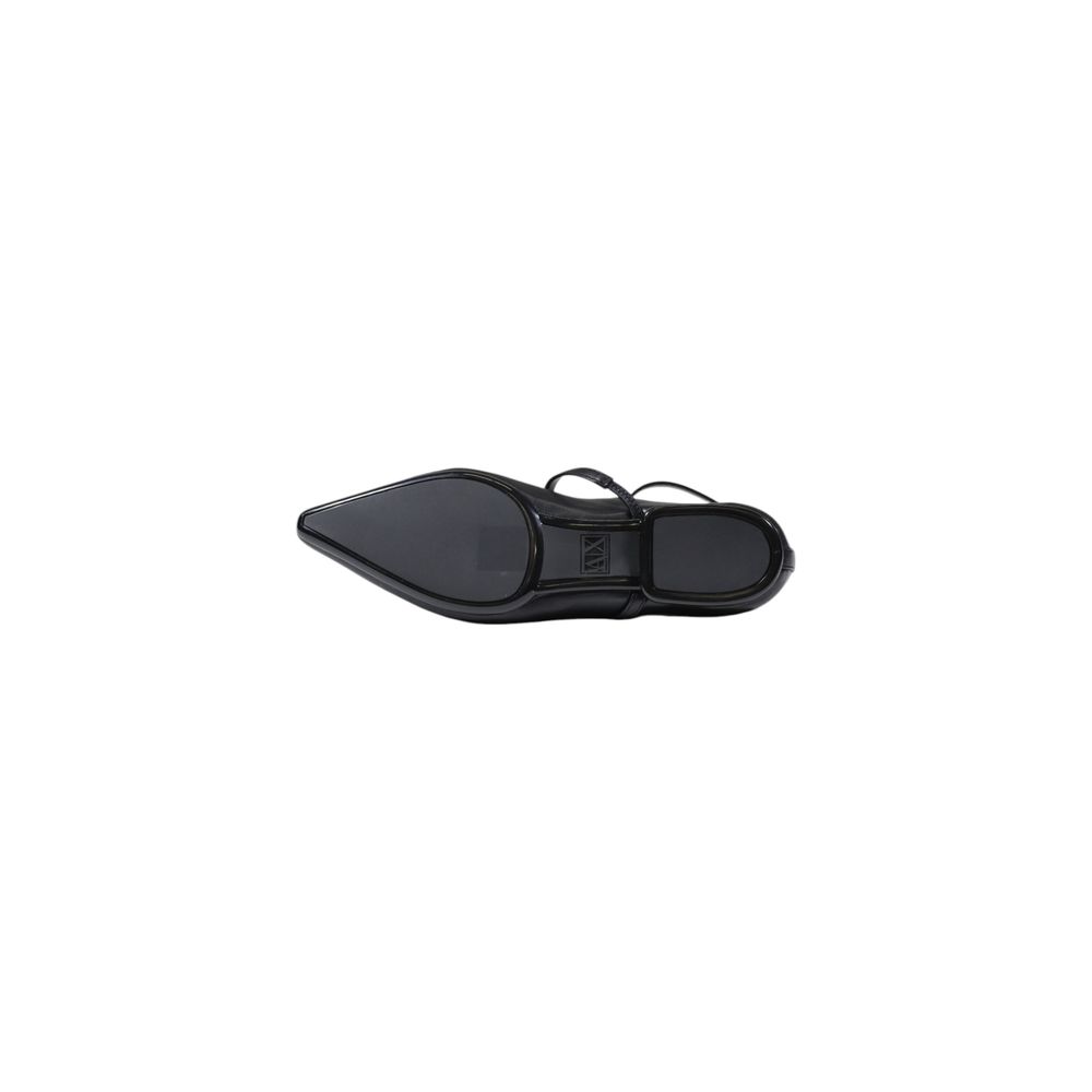 Armani Exchange Black Polyester Platform Pumps