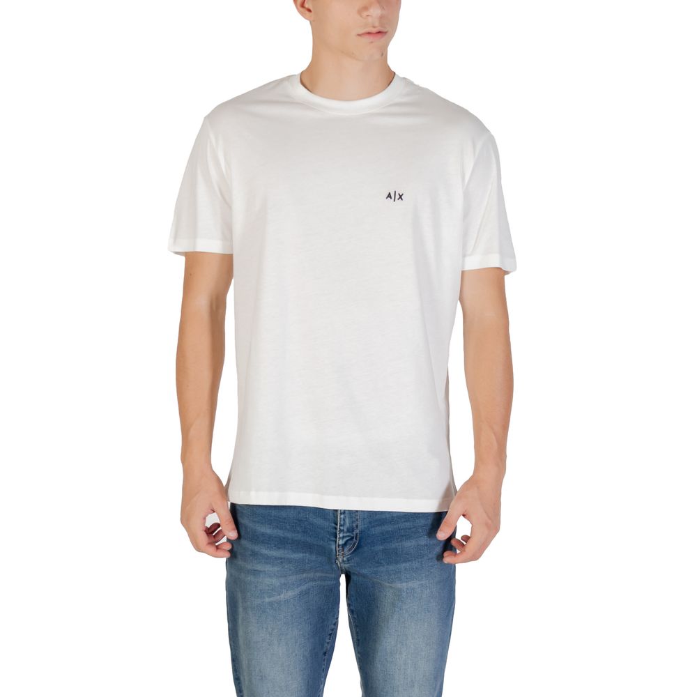 Armani Exchange Cream Cotton T-Shirt