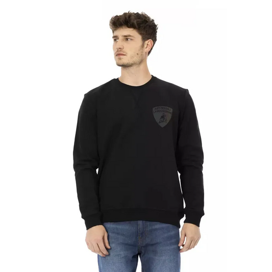 Automobili Lamborghini Black Cotton Men Sweater