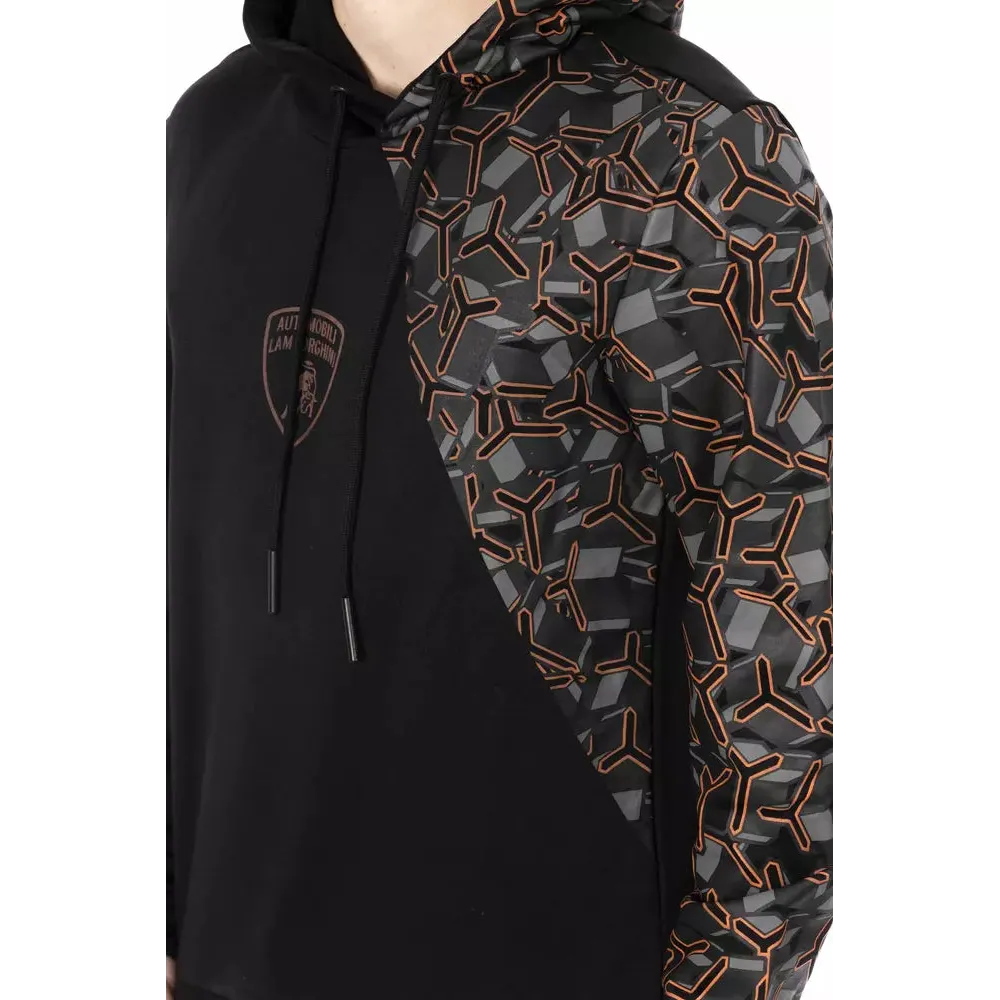 Automobili Lamborghini Black Cotton Men's Hoodie