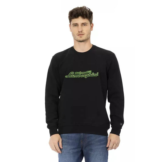 Automobili Lamborghini Black Cotton Men's Sweater