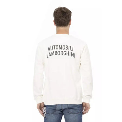Automobili Lamborghini White Cotton Men's Sweater