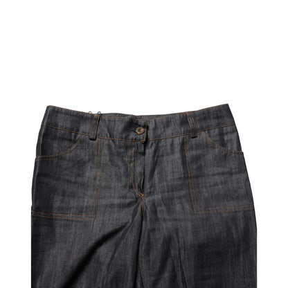 BENCIVENGA Black Cotton Mid Waist Skinny Denim Trouser Jeans