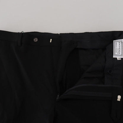 BENCIVENGA Black Straight Fit Men Formal Trousers Pants