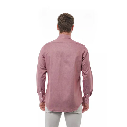 Bagutta Red Cotton Men Shirt