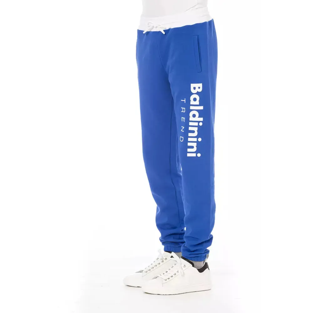 Baldinini Trend Blue Cotton Men's Sport Pant