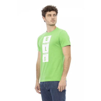 Baldinini Trend Green Cotton Men T-Shirt
