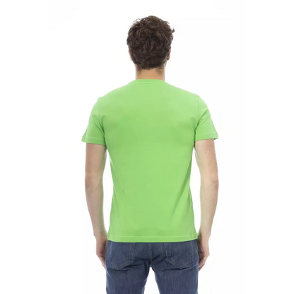 Baldinini Trend Green Cotton Men T-Shirt