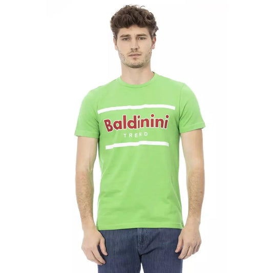 Baldinini Trend Green Cotton Men T-Shirt