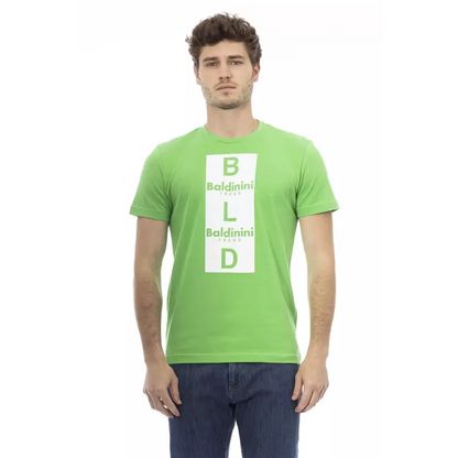 Baldinini Trend Green Cotton Men T-Shirt