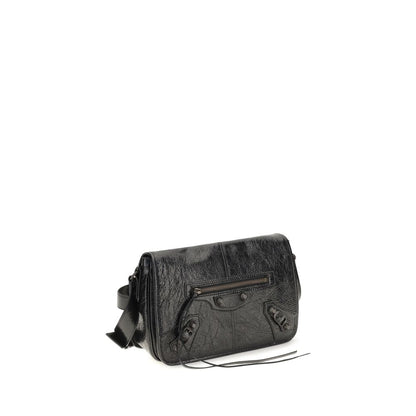 Balenciaga Black Lamb Ovis Aries Aries Shoulder Bag