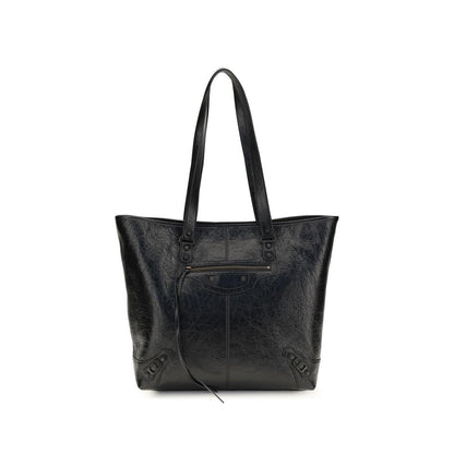 Balenciaga Black Lamb Ovis Aries Aries Shoulder Bag