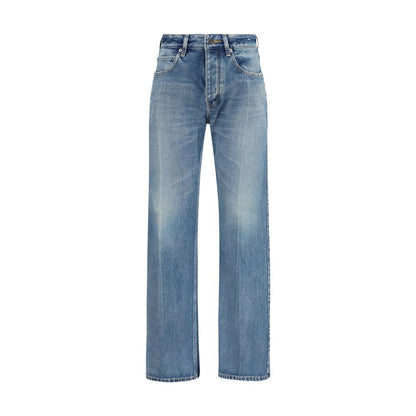 Balenciaga Blue Cotton Straight-Leg Jeans