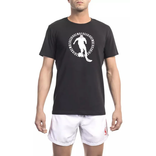 Bikkembergs Black Cotton Men T-Shirt