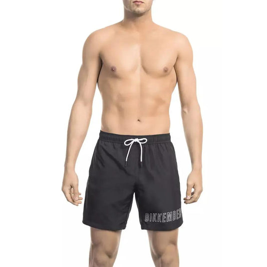 Bikkembergs Black Polyester Men Swim Short