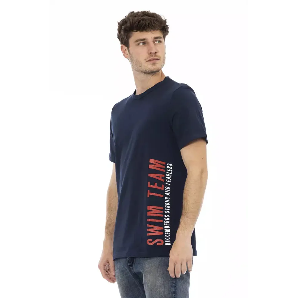 Bikkembergs Blue Cotton Men T-Shirt