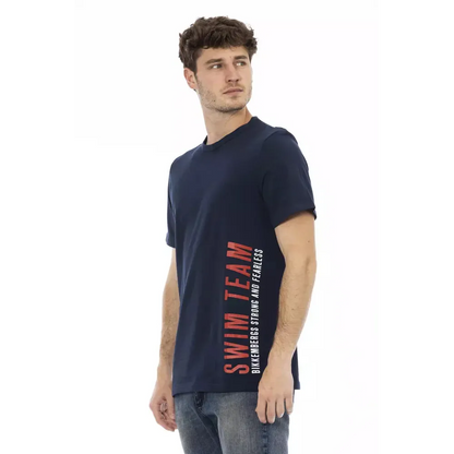 Bikkembergs Blue Cotton Men T-Shirt