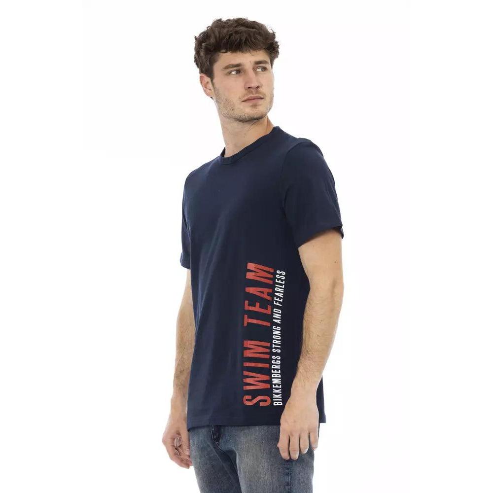 Bikkembergs Blue Cotton Men T-Shirt