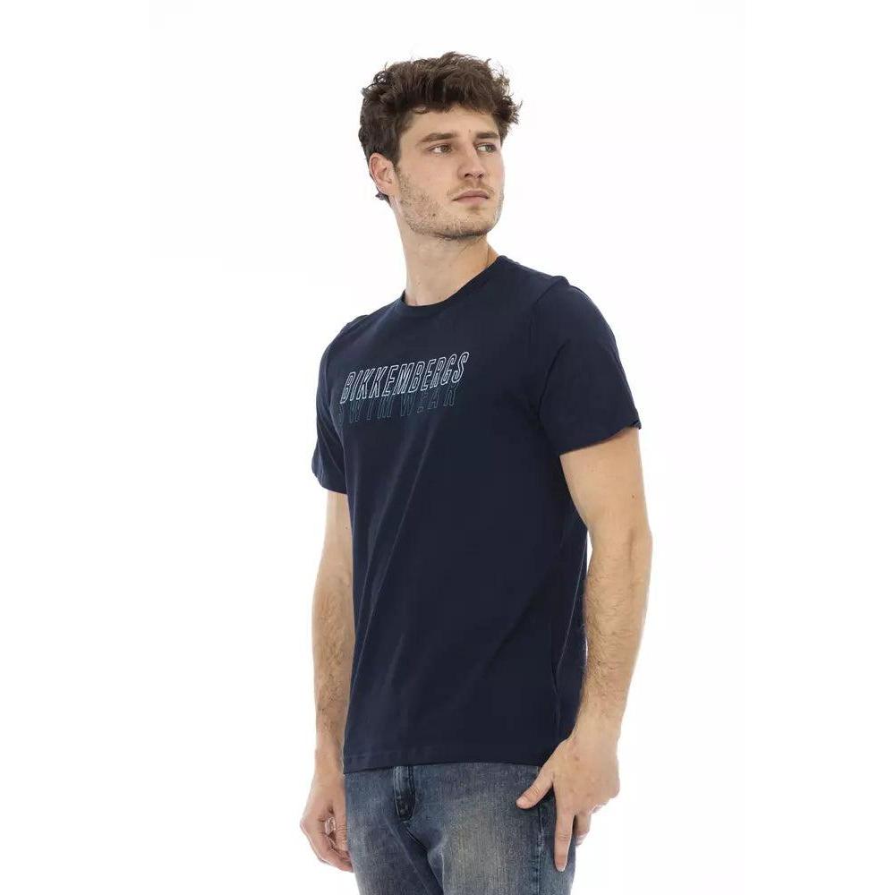 Bikkembergs Blue Cotton Men T-Shirt