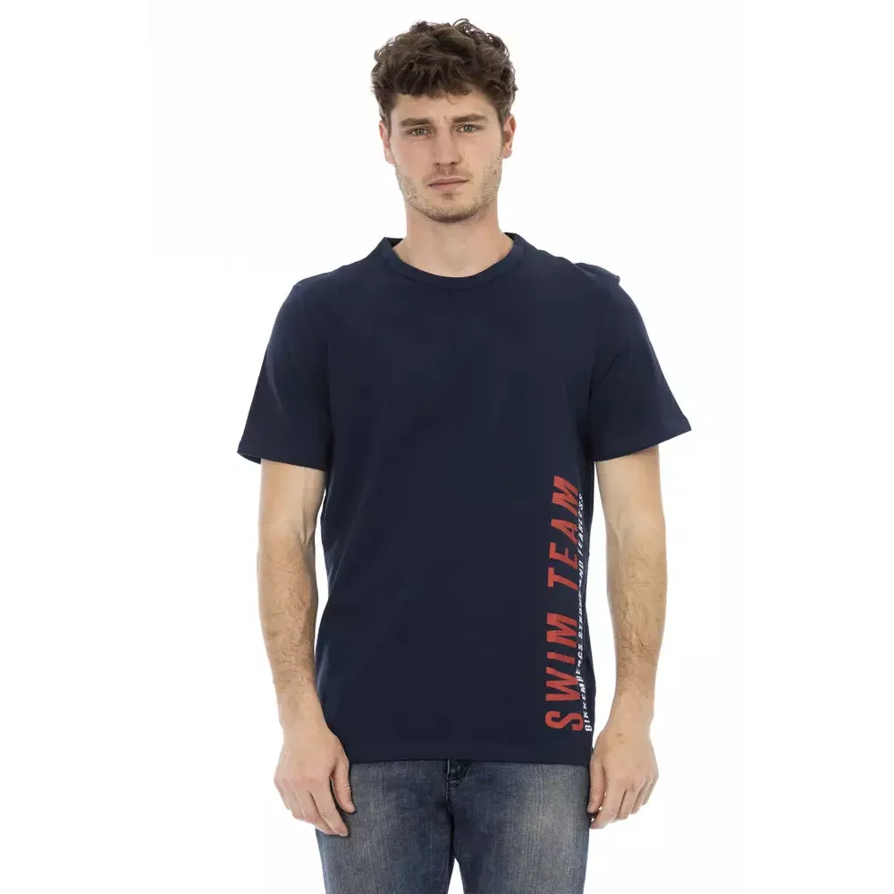 Bikkembergs Blue Cotton Men T-Shirt