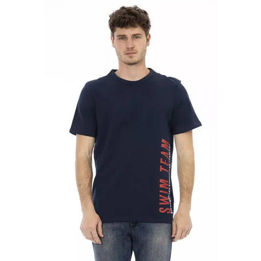 Bikkembergs Blue Cotton Men T-Shirt