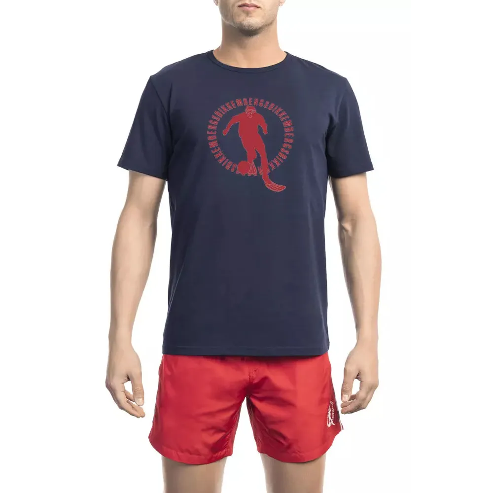 Bikkembergs Blue Cotton Men T-Shirt