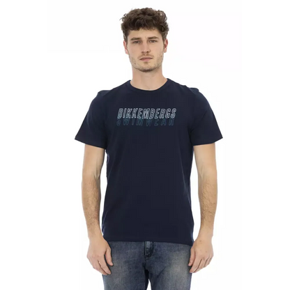 Bikkembergs Blue Cotton Men T-Shirt