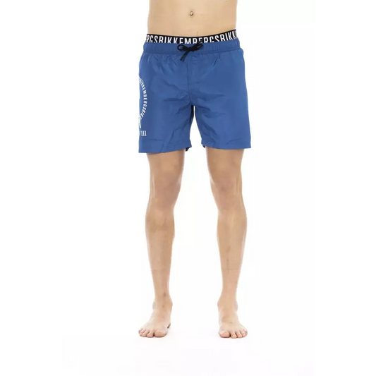 Bikkembergs Blue Polyester Men Swim Short